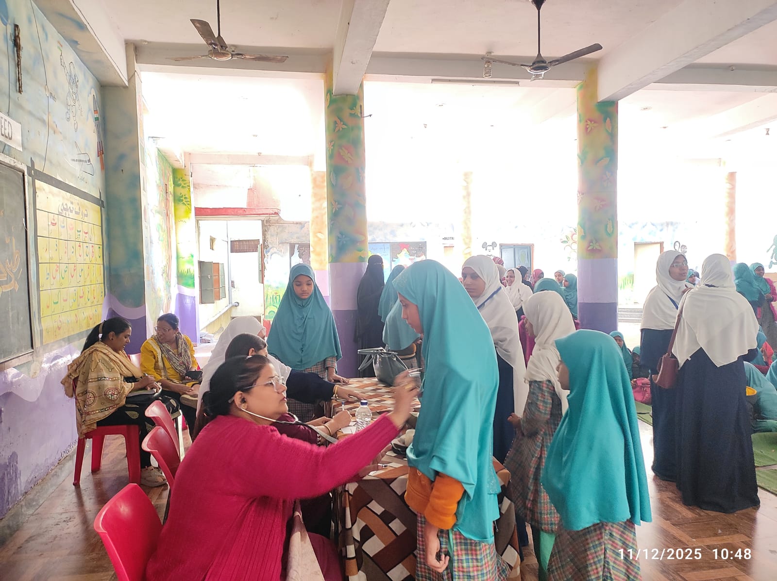 मिल्लीया गर्ल्स शाळेत आरोग्य तपासणी शिबिर संपन्न.* 