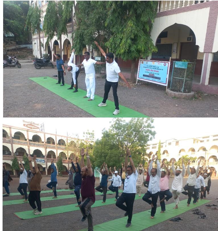 मिल्लीया महाविद्यालयात आंतरराष्ट्रीय योग दिन साजरा